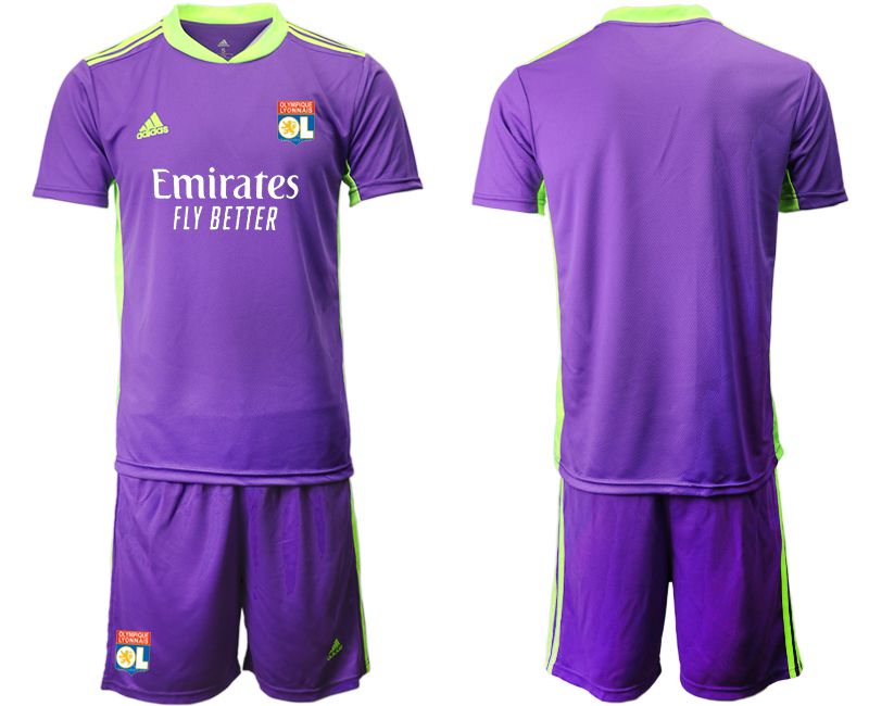 Men 2020-2021 club Olympique Lyonnais purple goalkeeper Soccer Jerseys